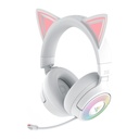 Razer Kraken Kitty V3 Pro RGB Wireless/Bluetooth/Wired Gaming Headset, THX Spatial Audio, Reactive Cat Ears,Up to 70hrs Battery- For PC/PS5 - White Edition