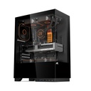 Tortox Nimbus E-ATX Fornt & Left Side Tempered Glass Case With 3 RGB Fans - Black