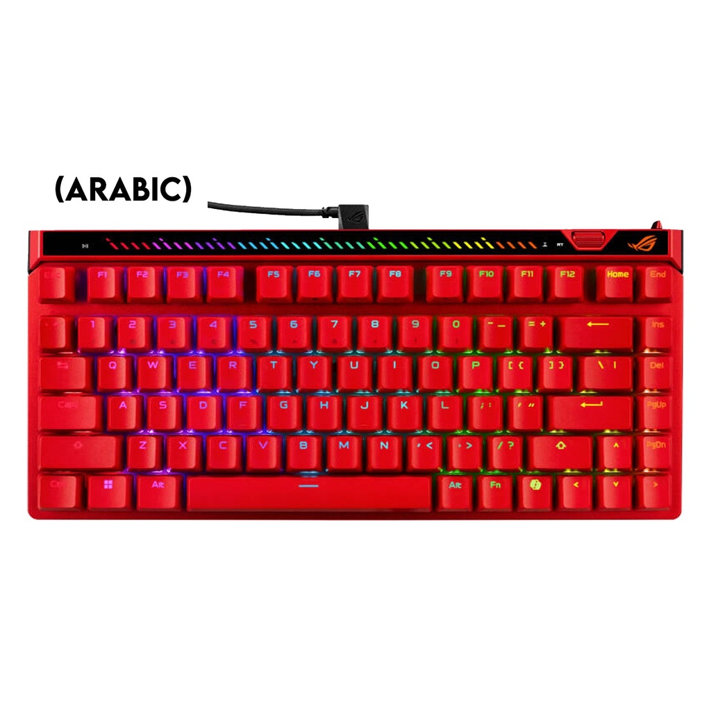 Asus M705 Rog Falchion Ace 75 HE Wired Analog Gaming Keyboard HFX V2 Magnetic Switch (English-Arabic Layout) - Red