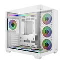 FSP M541 ATX Mid Tower Three Panel Front Top & Left Side Tempered Glass Case With 7 ARGB Fans - White