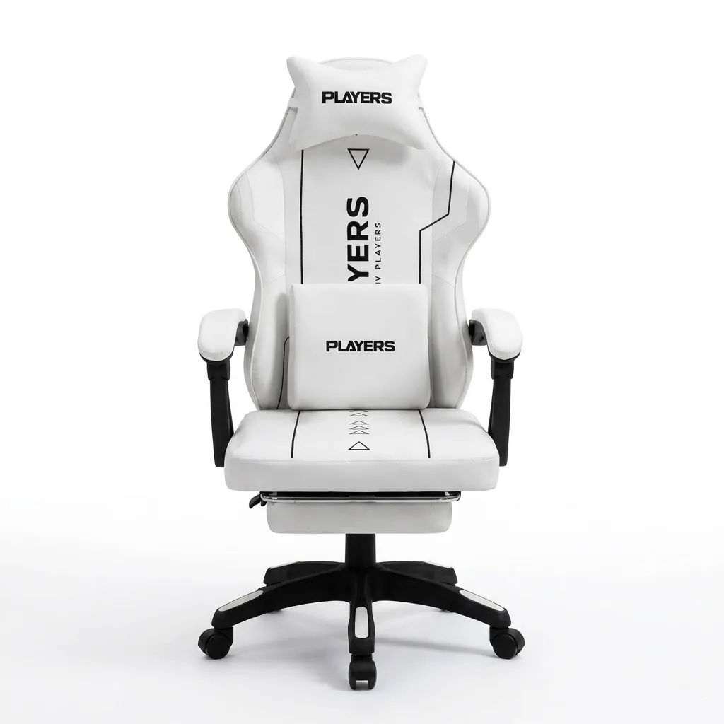 Players Gaming Chair with Footrest –  Red/Black