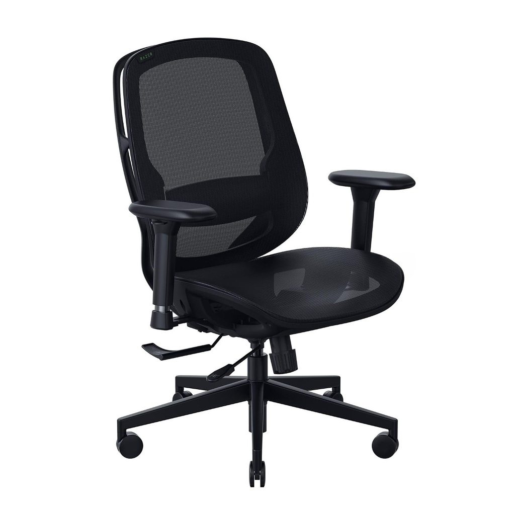 Razer Fujin Mesh Ergonomic Gaming Chair With 136 degree Recline, Adjustable Lumbar, High Seat Height, Padded Armrests Ultra-Durable - Black