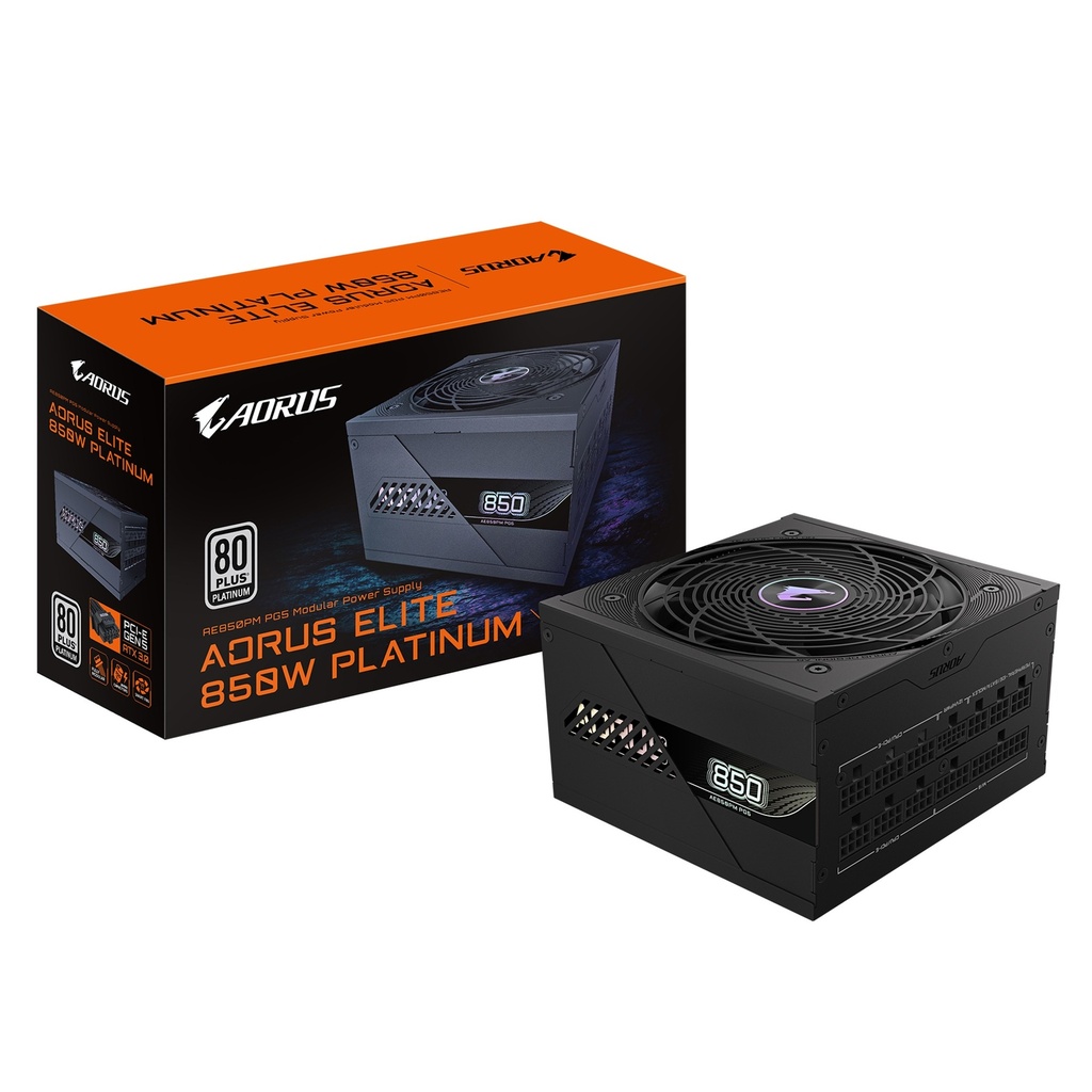 Gigabyte Aorus Elite AE850PM PG5 80+ Platinum Fully Modular ATX 3.1 850W Power Supply
