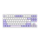 Attack Shark X87 RGB Wired+2.4G & BT Tri-Mode Switch Keybaord RGB backLit, Macro Programmable - Twillight Purple + Strawberry Switch