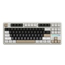 Attack Shark X87 RGB Wired+2.4G & BT Tri-Mode Switch Keybaord RGB backLit, Macro Programmable - Cheez White + Strawberry Swtich