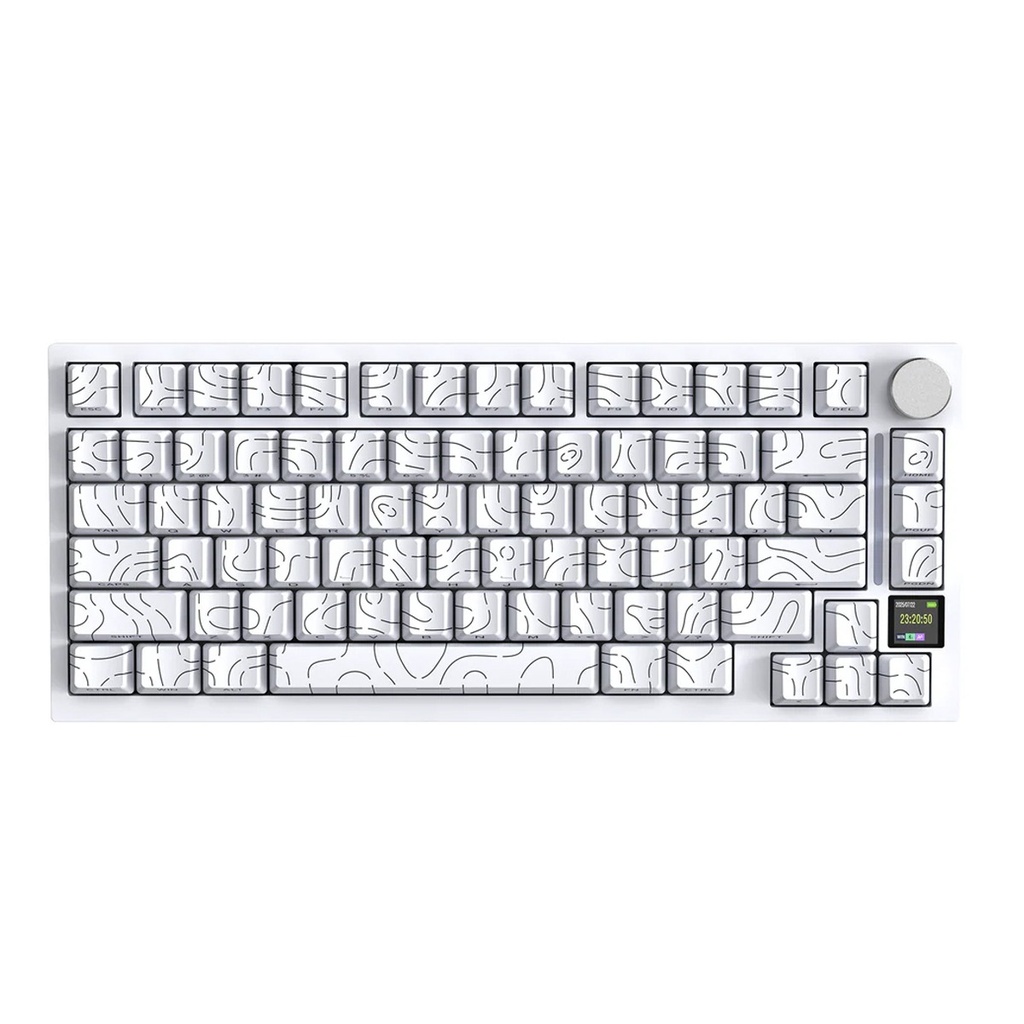 ATTACK SHARK X820 Ultra RGB Tri-Mode Mechanical Keyboard - White Contours + Shark Switch