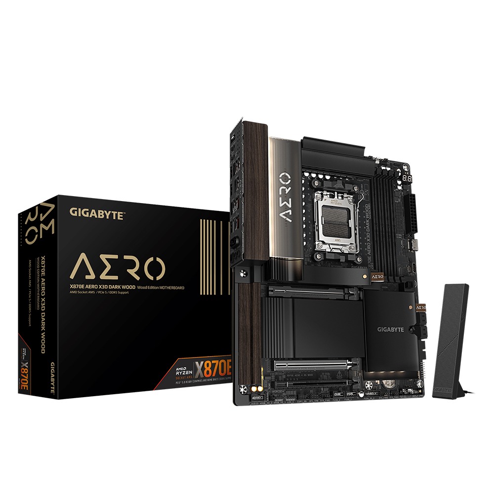 Gigabyte AMD X870E Aero X3D Dark Wood WIFI7 DDR5 MotherBoard