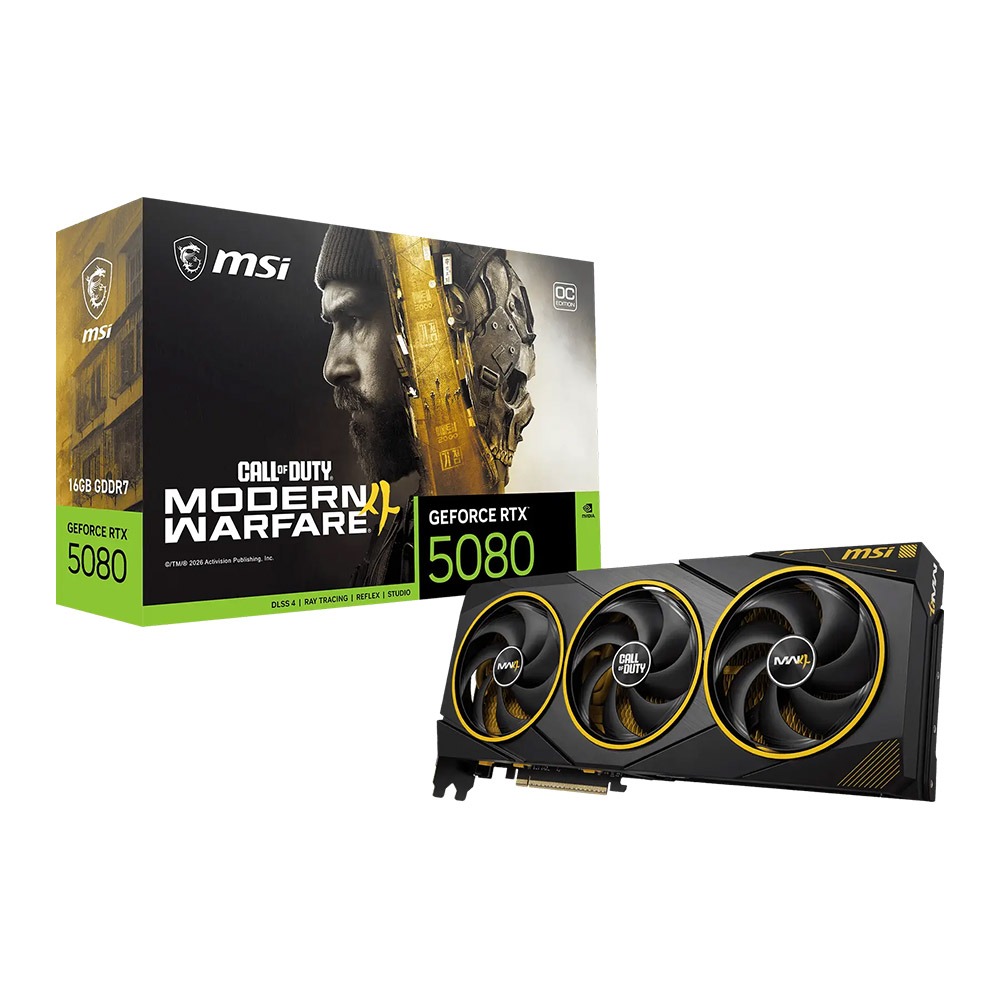 MSI GeForce RTX 5080 COD Modern Warfare 4 OC Edition 16GB GDDR7 Graphics Card