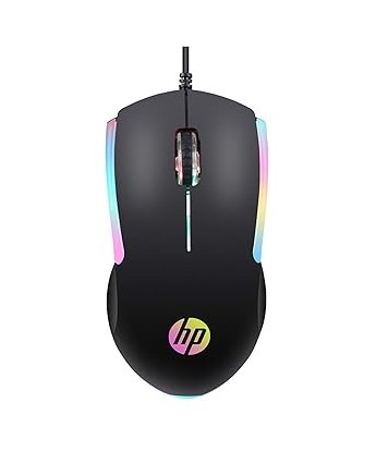 [HMU1U] HP M160 USB Wired Gaming Optical Mouse with LED Backlight, 1000 DPI, 3 Buttons and Press Life Up to 3 Million Clicks, (Black) (Used)