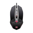 HP M270 Backlit USB Wired Gaming Mouse with 6 Buttons, 4-Speed Customizable 2400 DPI, Ergonomic Design, Breathing LED Lighting, Metal Scroll Wheel, Black