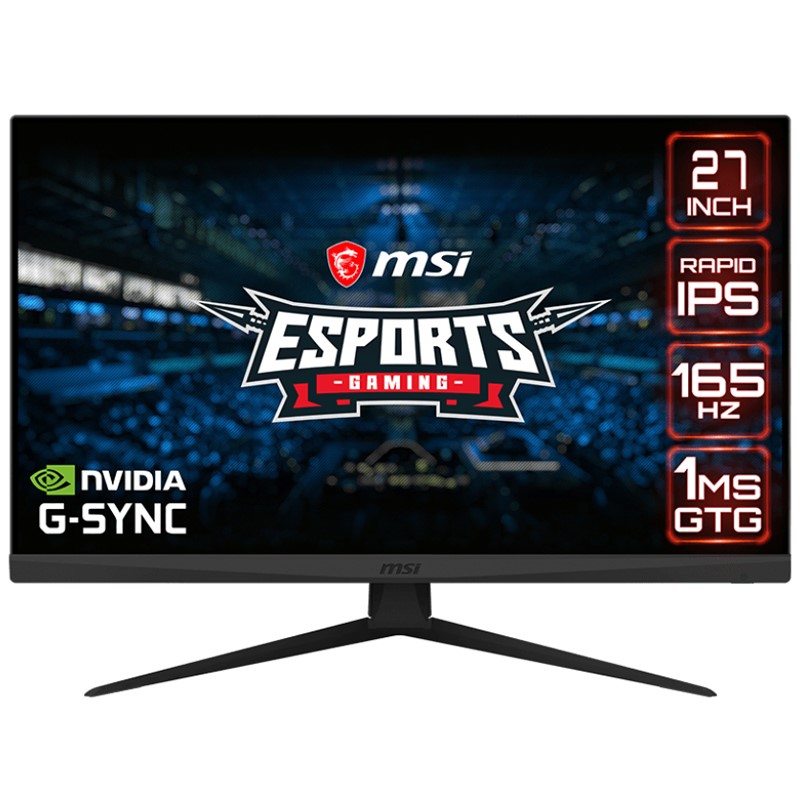 [MOG3U] MSI OPTIX G273QF 27" WQHD Rapid IPS Gaming Monitor, 165hz, 1ms, NVIDIA G-Sync - Black (مستعمل)
