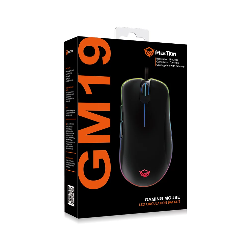 [MMR0U] MeeTion MT-GM19 RGB Gaming Mouse – Black (مستعمل)