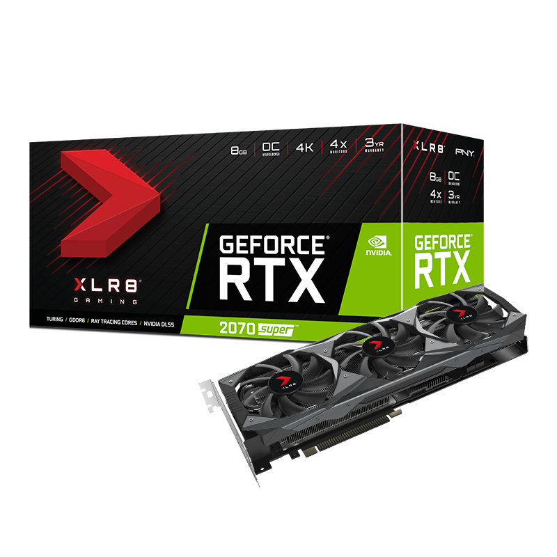 [PGR0U] PNY GeForce RTX 2070 SUPER 8GB XLR8 Gaming Overclocked Edition (مستعمل)
