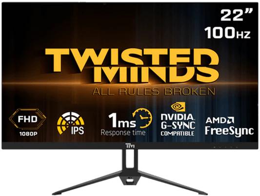 Twisted Minds 22,FHD ,100 HZ ,IPS ,1ms Gaming Monitor TM22FHD100IPS