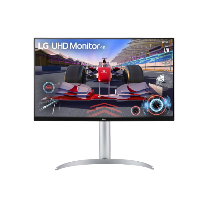[L2V0U] LG 27-Inch VA UHD 4K 144Hz HDR Gaming Monitor With Speaker, HDMI 2.1, DisplayPort, USB-C - White (Used)