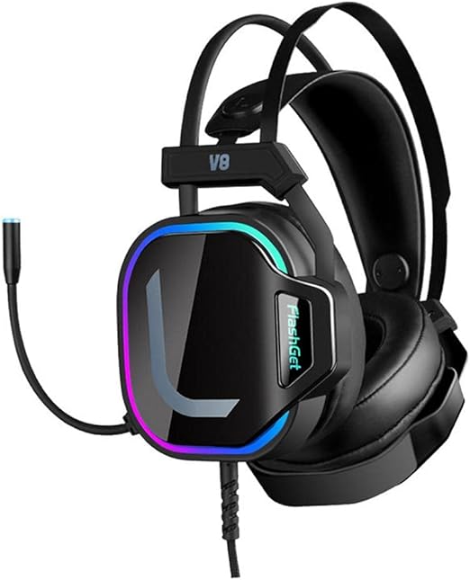 [FV70N] FlashGet V8 7.1 HIGH END BACKLIGHT GAMING HEADSET FOR PC, BLACK