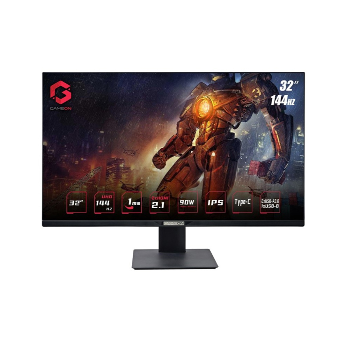 [GG33N] Gameon GO32UHD 32" IPS Panel 144Hz 1ms UHD Flat Gaming Monitor (مستعمل)