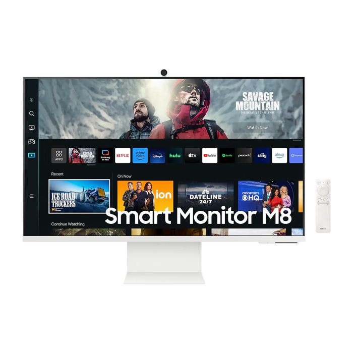 [SMS1N] Samsung M8 S32CM801UM 32" VA 60Hz 4ms(GTG) UHD 4K Smart Monitor With HDR10+ Adaptive Sound+ (White (Used)