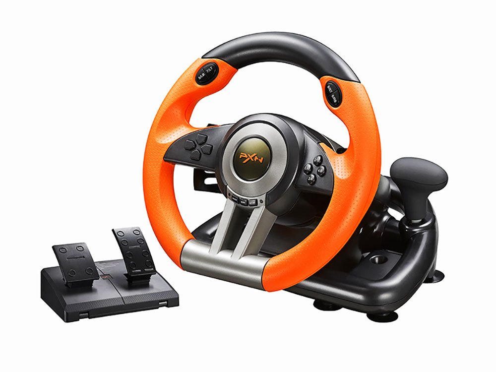 [PVP0N] PXN V3 Pro Gaming Steering Wheel with Pedals (أسود)