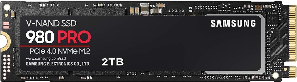 [S9P0N] SAMSUNG 980 PRO SSD 2TB PCIe NVMe Gen 4 Gaming M.2 Internal Solid State Drive Memory Card , Maximum Speed, Thermal Control MZ-V8P2T0B/AM
