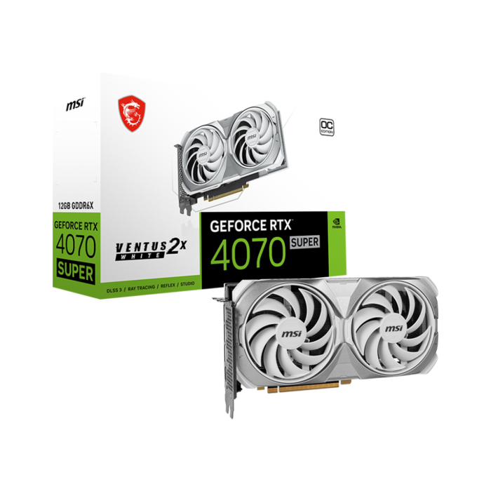 [MGRHN] MSI GeForce RTX 4070 Super Ventus 2X White OC Edition 12GB GDDR6X Graphics Card