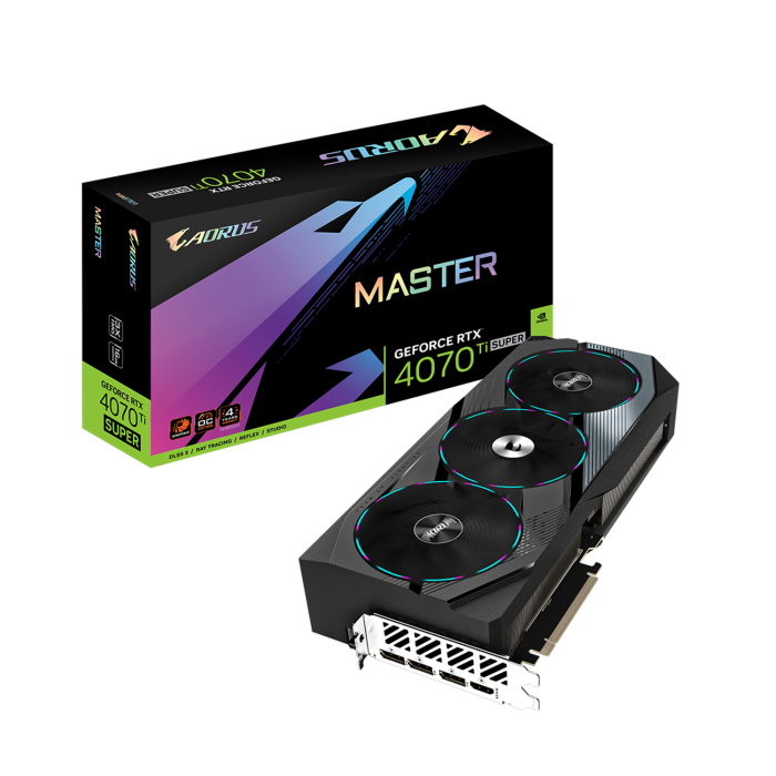 [GAM1N] Gigabyte Aorus Master GeForce RTX 4070Ti Super OC Edition 16GB GDDR6X DLSS 3 Graphics Card