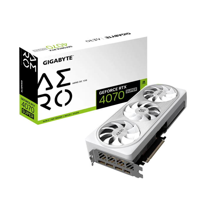 [GGR6N] Gigabyte GeForce RTX 4070 SUPER AERO OC 12GB White Edition GDDR6X Graphics Card