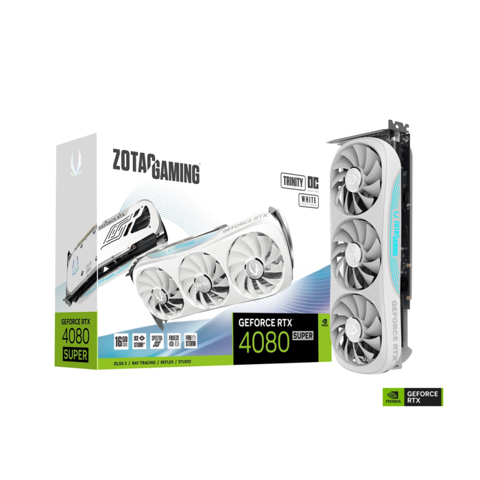 [ZGGRN] Zotac Gaming GeForce RTX 4080 Super Trinity White OC Edition 16GB GDDR6X Graphics Card