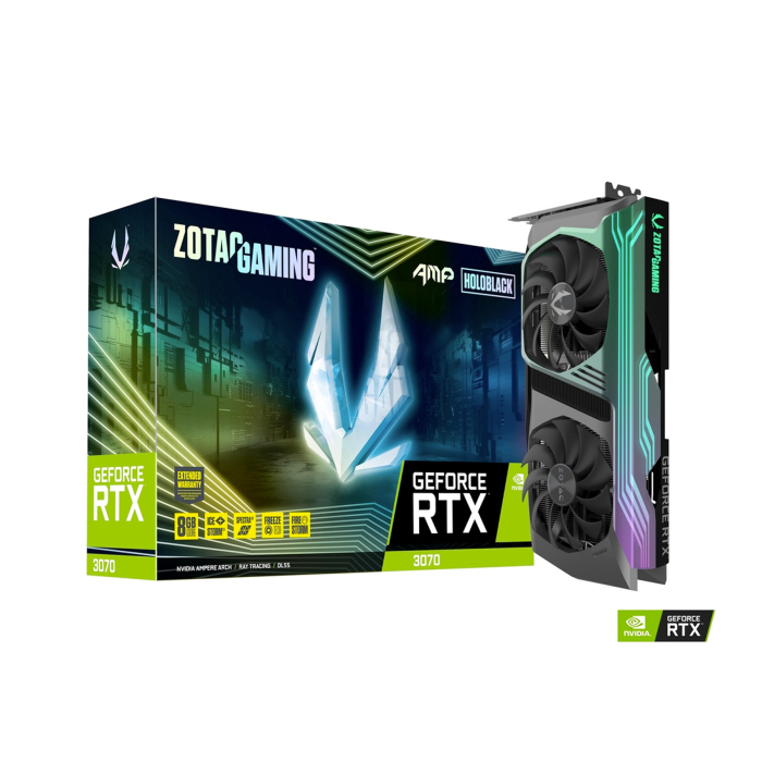 [ZGGQN] Zotac Gaming GeForce RTX 3070 AMP HoloBlack 8GB GDDR6 Graphic Card