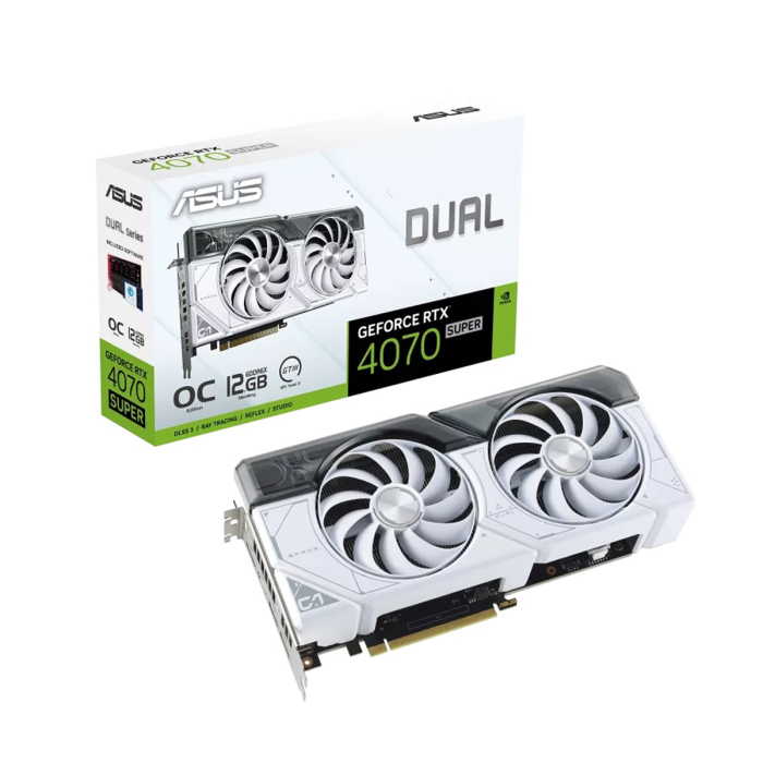 [ADGRU] ASUS Dual GeForce RTX™ 4070 SUPER White OC Edition 12GB GDDR6X (مستعمل)