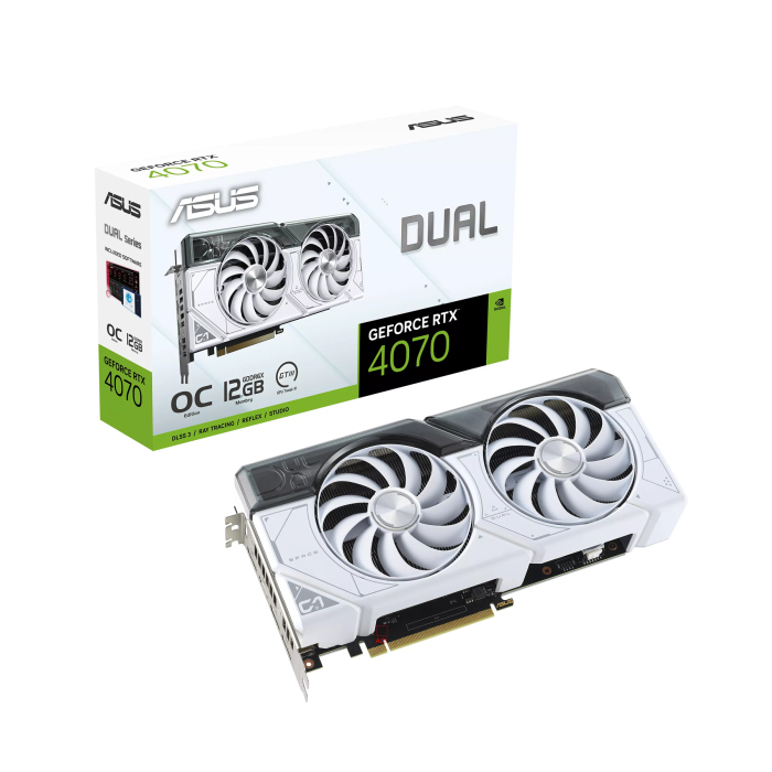 [ADGMN] Asus Dual GeForce RTX 4070 White OC Edition 12GB GDDR6X Graphic Card