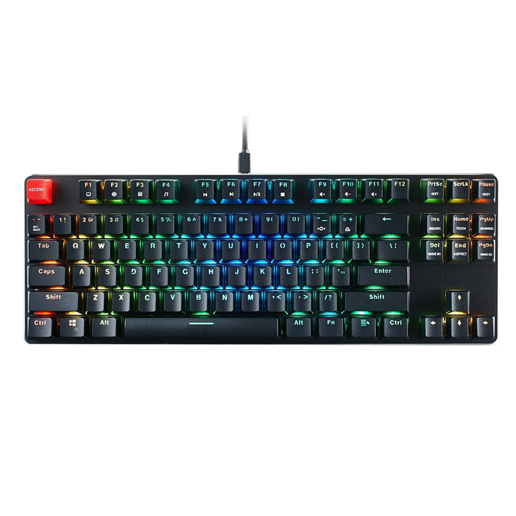 [GGT1U] Glorious GMMK TKL Pre-Built RGB Gaming Keyboard, Brown Switch – Black (Used)