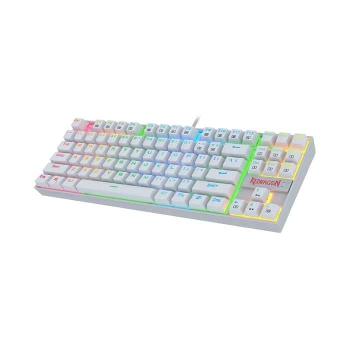 Redragon Kumara K552W-RGB Mechanical Gaming Keyboard – Blue Switches – White