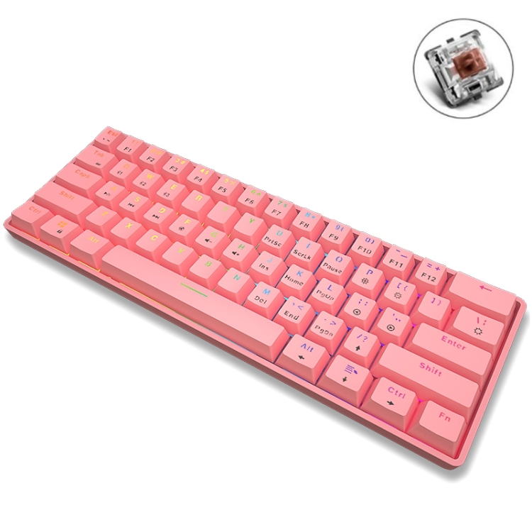[LKRCN] Leaven K28 - RGB Mechanical Gaming Keyboard - Pink – Blue Switch