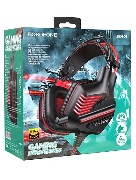 [BBW1N] Brofone BO101 Wired Gaming Headphones - Red