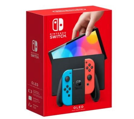 [NSOKU] Nintendo Switch (Games) - OLED Model Neon Blue/Neon Red set (Used)