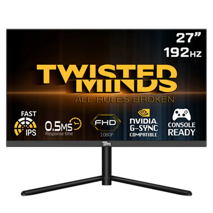 [TM2NU] Twisted Minds 27'' Flat FHD Fast IPS, 192Hz, 0.5ms, HDMI 2.1, HDR Gaming Monitor (مستعمل)