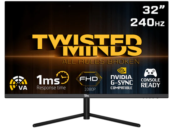 [TM35U] Twisted Minds 32 ,FHD ,240HZ ,VA, 1ms/HDR HDMI2.1 Gaming Monitor TM32FHD240VA (Used)