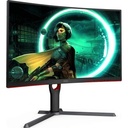 AOC C27G3 27” Curved Farmless VA Gaming Monitor G3, FHD 1080P, 1ms Response Time, 165hz, Adaptive Sync, HDR Mode, 2xHDMI + DisplayPort, Height Adjustable, Black/Red | MONAOC82703
