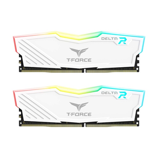 TeamGroup T-Force DELTA RGB 16GB (2x8GB) DDR4 3600MHz CL18 Memory Kit - White