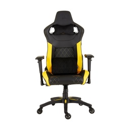 Corsair T1 Race Gaming Chair with PU Leather, 4D Adjustable Armrest, PU Caster Wheels - Black/Yellow