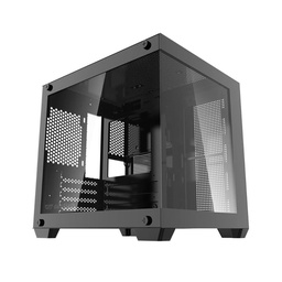 Darkflash D275M M-ATX Tempered Glass Gaming PC Case with 3 Pre-Installed ARGB Fans - Black