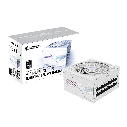 Gigabyte Aorus Elite AE1000PM PG5 ICE 80+ Platinum Fully Modular ATX 3.1 & PCIe 5.1 1000W Power Supply