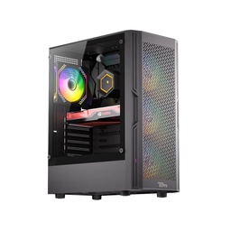 Twisted Minds Phantom II Series ATX Mid Tower Gaming Case - Black (4 ARGB Fans Included)