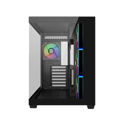 Cooler Master Elite 681 ATX Mid-Tower Fornt & Left Side Tempered Glass Panel Case With 4 ARGB Fans - Black