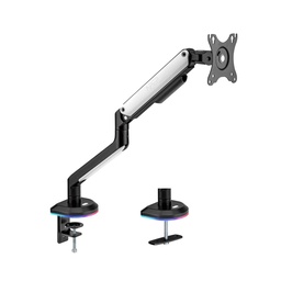 Sades APEP Single Monitor Arm RGB Screen Rotation Vesa Compatible - White (Fit Screen Size 17" - 32" Flat/Curved)