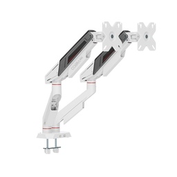 Sades Cobra Dual Monitor Mount Arm (Max size 40"/12KG Per ARM) - White