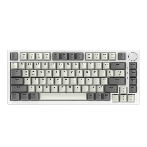 ATTACK SHARK K85 Magnetic Switch Mechanical Keyboard, 82 Keys Layout, PBT Colour-Coded Keycaps, RGB Cool Light Effect - Business Grey