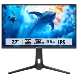 Sades RS-Dolphin 27" IPS Panel Dual Mode (4K 160Hz & FHD 320Hz) 0.5ms HDMI 2.1, Rear RGB Lightning Wide Angle Gaming Monitor - Black