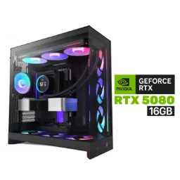 Gaming PC - Intel Core i9-14900KF Processor, ASUS Prime Z790-P WiFi Motherboard, 32GB RAM DDR5, 2TB SSD NVMe, RTX 5080 16GB VGA, 1000 WATT GOLD PSU, L360 Liquid Cooler, NZXT H9 Flow RGB+ Large Dual-Chamber ATX Mid-Tower, Windows 11 Pro (License)